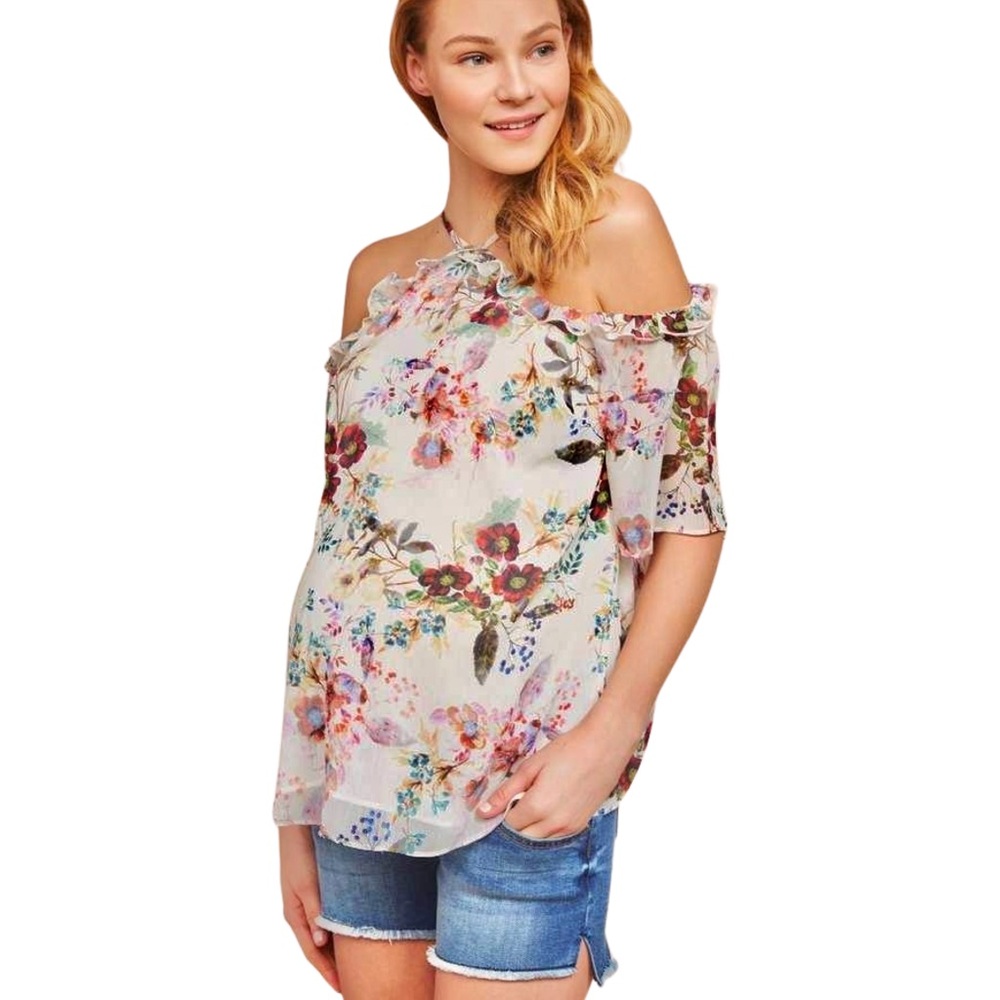 NWT* JESSICA SIMPSON MATERNITY Cold Shoulder Maternity Top
